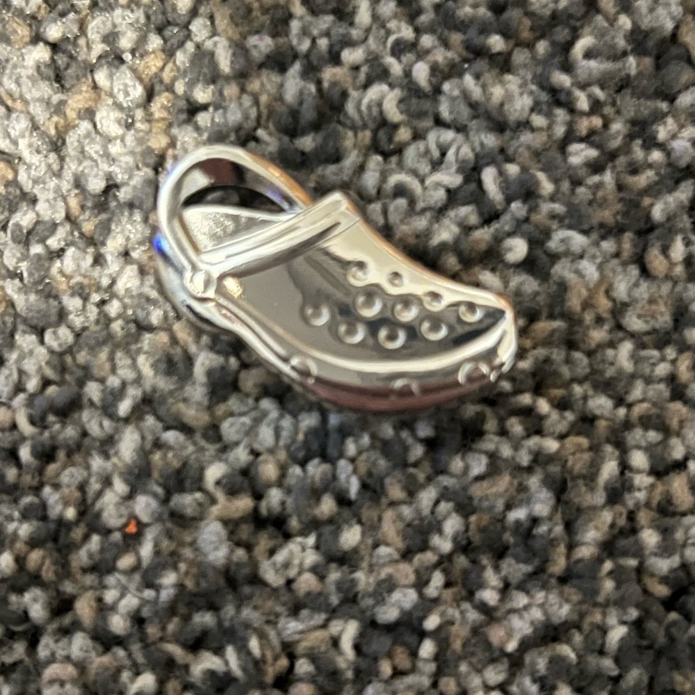 Authentic Metal CROCS Silver “Croc” Jibbitz